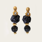 VANINA Rosette Earrings e-rosette-2_black_