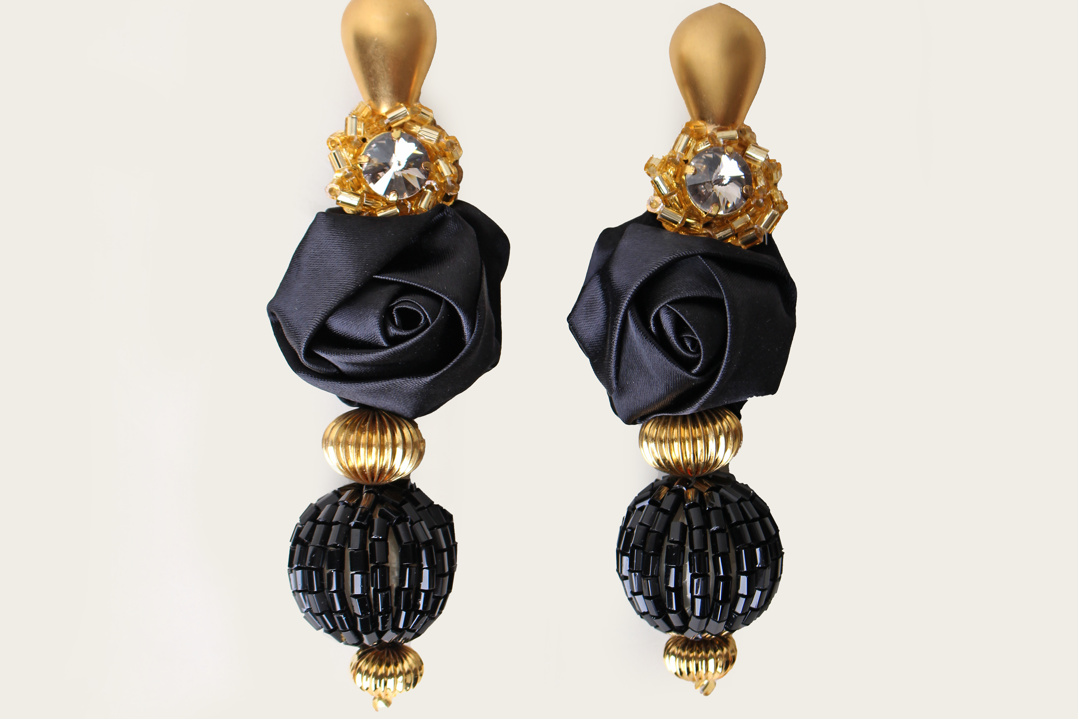 VANINA Rosette Earrings e-rosette-2_black_