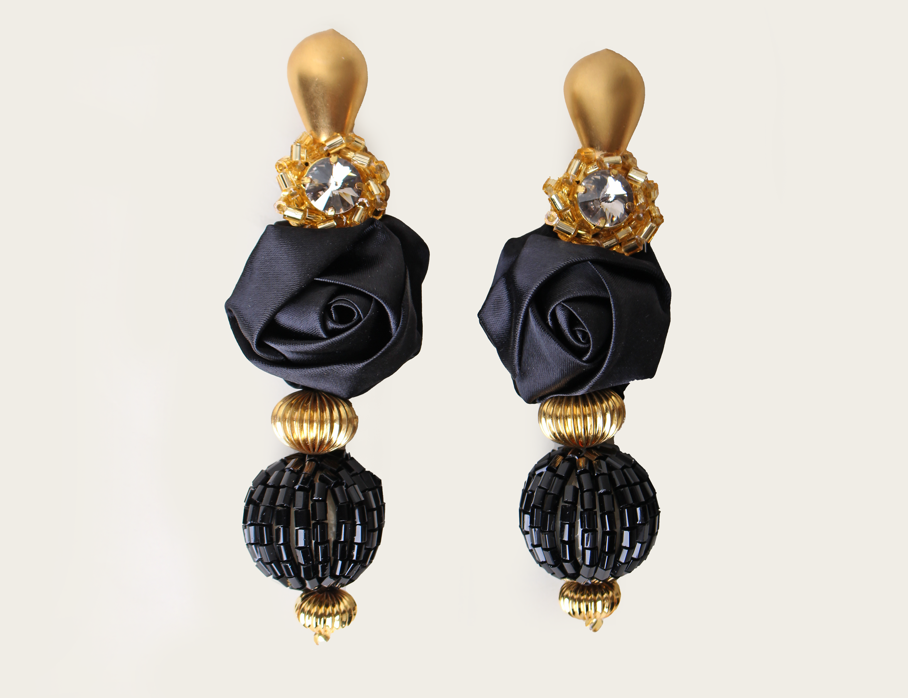 VANINA Rosette Earrings e-rosette-2_black_