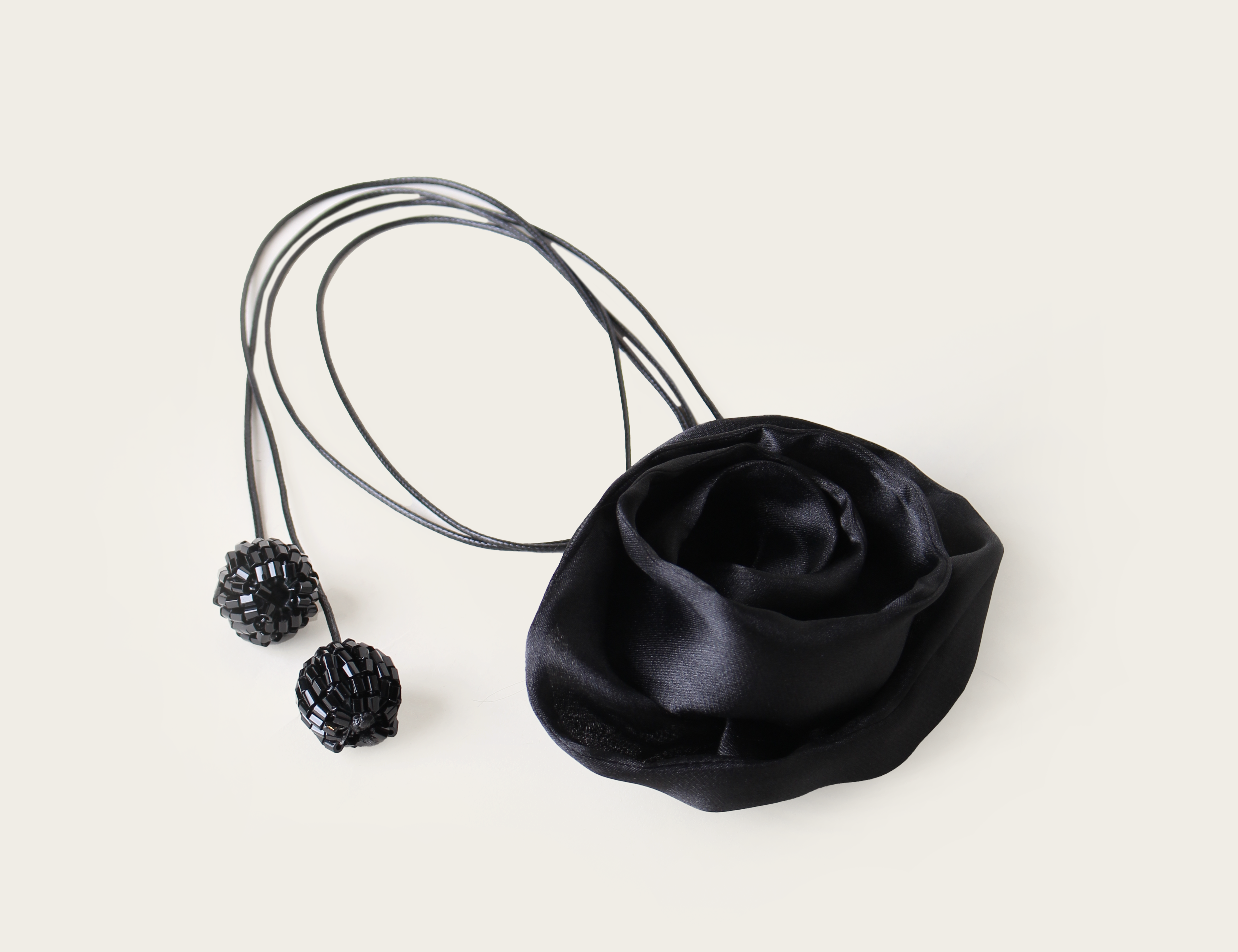 VANINA Rose De Vents Choker c-rose des vents_black organza_