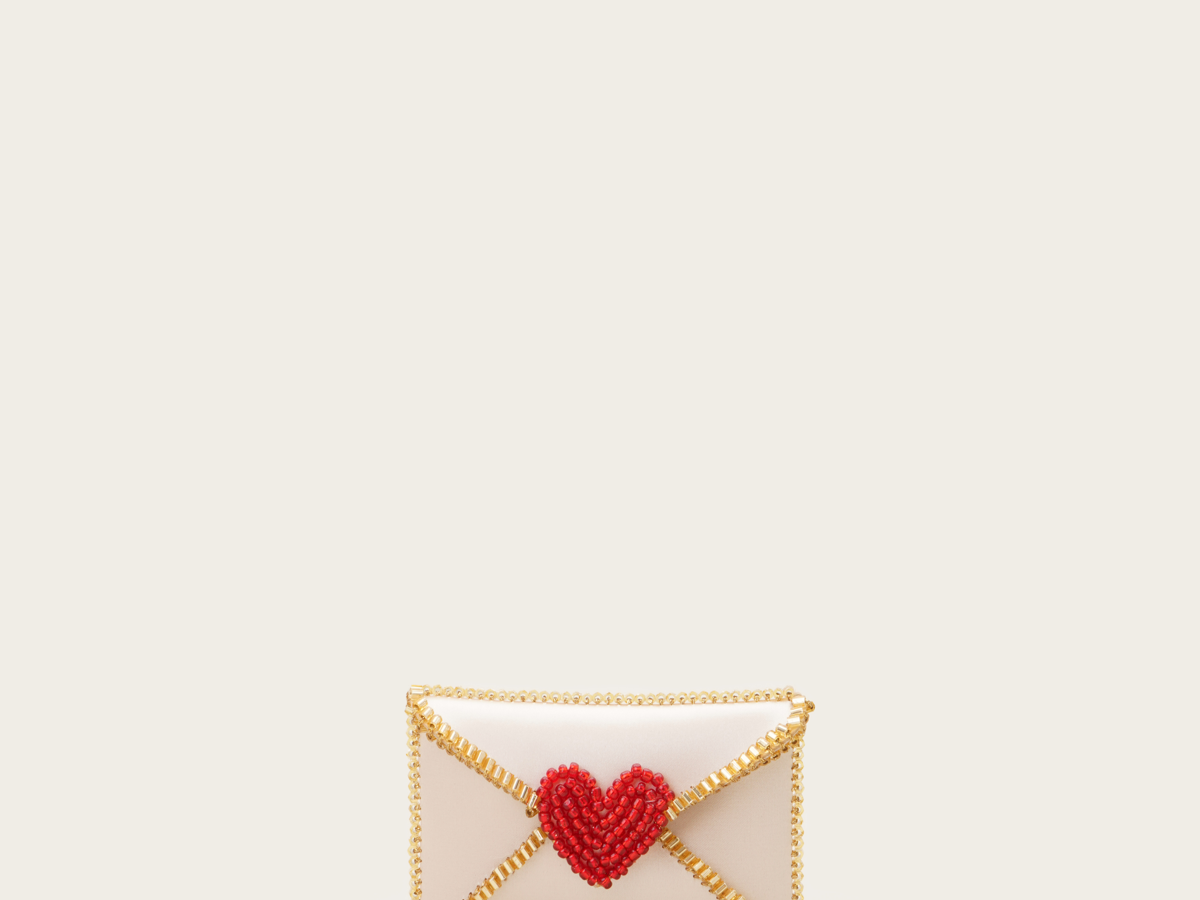 VANINA Love Letter Cardholder cardholder-love letter_off white satin_