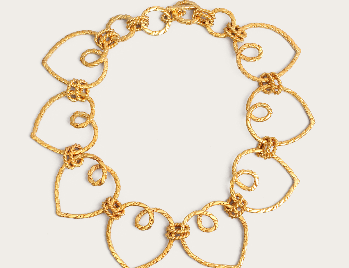 VANINA Love Choker c-chain-love_gold_