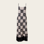 VANINA Echarpe De Fleur Dress dr-echarpe de fleurs_black and white_xl